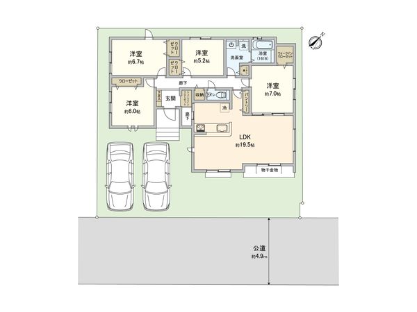新座市あたご3丁目 新築戸建 間取図(平面図) 新座市あたご3丁目 新築戸建 間取図(平面図)