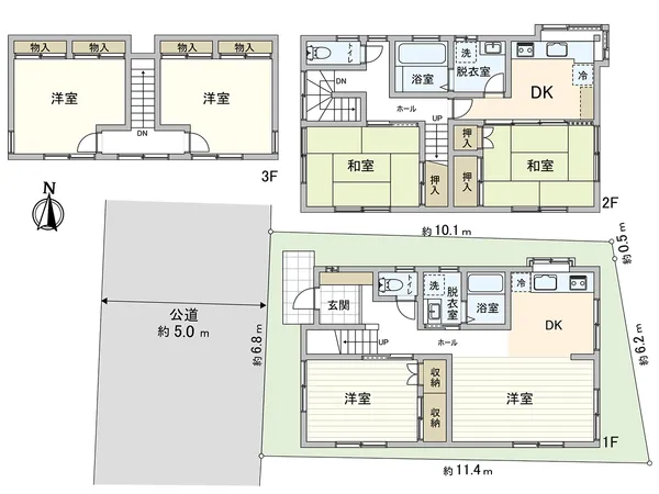 ゆとりある二世帯住宅。プライバシーを保ちながら、同じ屋根の下で安心して暮らせる間取りです。
