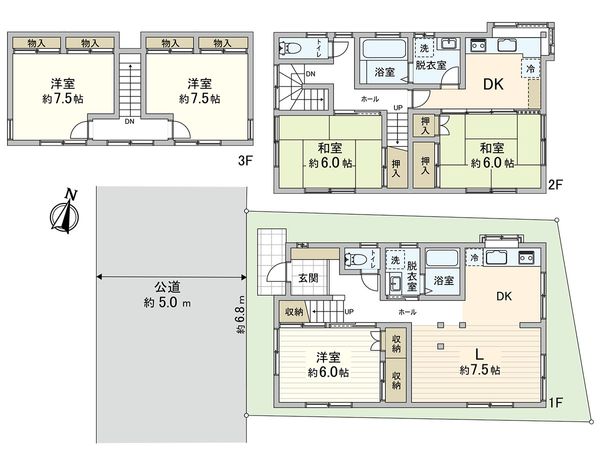 西東京市泉町6丁目 戸建 間取図(平面図) 西東京市泉町6丁目 戸建 間取図(平面図)
