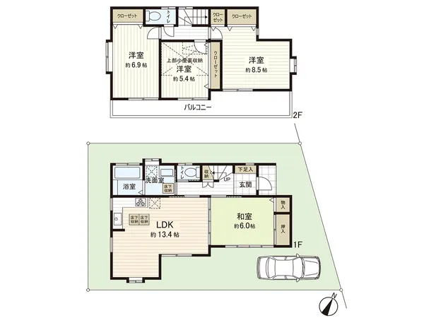 リビングに隣接した和室は、客間・お子様の遊び場・将来の寝室など多目的に利用可能。生活スタイルの変化にも柔軟に対応できます。