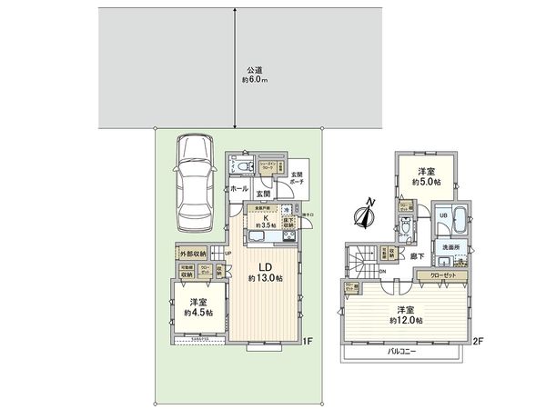 新座市新堀2丁目 戸建 間取図(平面図) 間取図(平面図)
