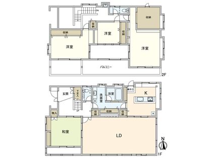 新座市あたご3丁目 戸建 間取図(平面図) 間取図(平面図)