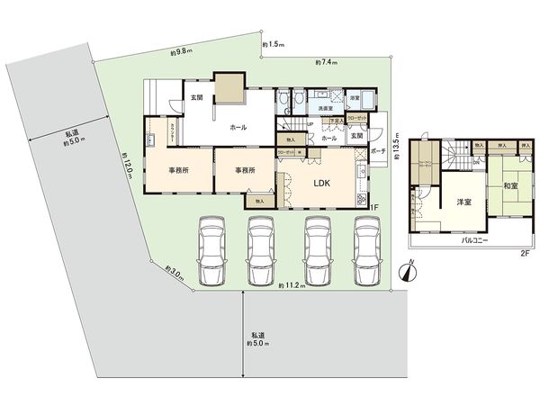 西東京市泉町4丁目 戸建 間取図(平面図)