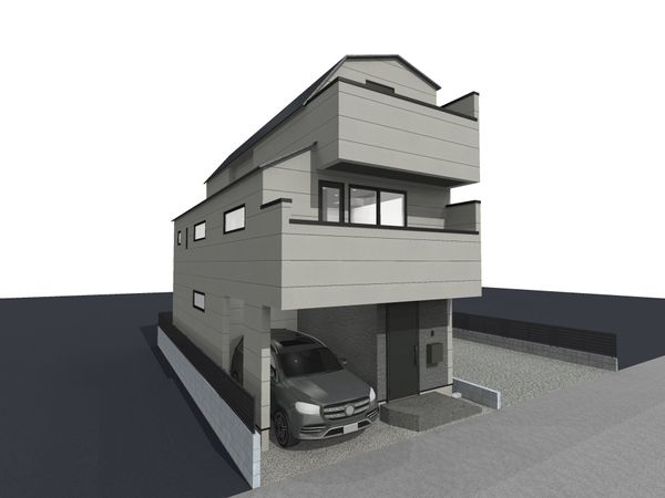 西東京市東町2丁目 新築戸建A号棟 外観パース図