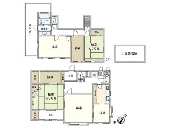 東久留米市南沢5丁目 戸建 間取図(平面図)