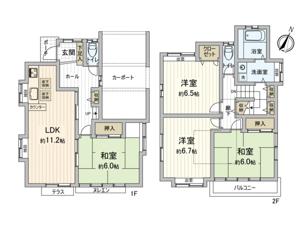 新座市石神2丁目 戸建 間取図(平面図) 新座市石神2丁目 戸建 間取図(平面図)