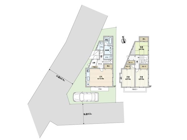 東久留米市幸町2丁目 戸建 間取図(平面図) 東久留米市幸町2丁目 戸建 間取図(平面図)