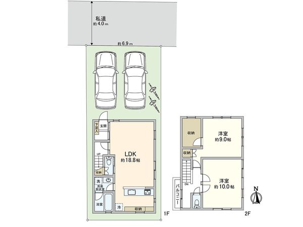 東久留米市中央町1丁目 戸建 間取図(平面図)