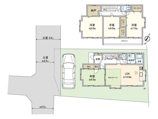 清瀬市下清戸一丁目 戸建 間取図(平面図)