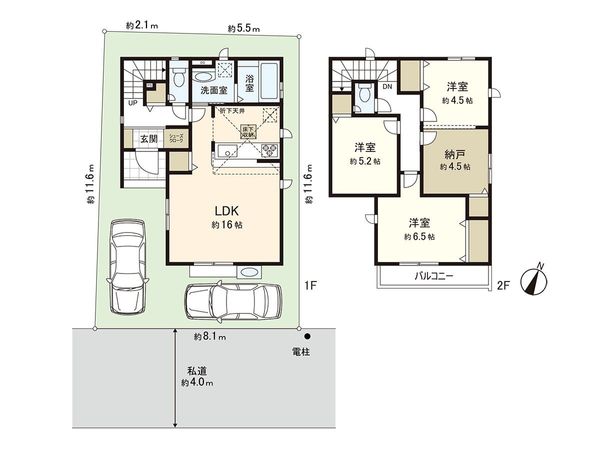 清瀬市梅園3丁目 新築戸建 間取図(平面図)