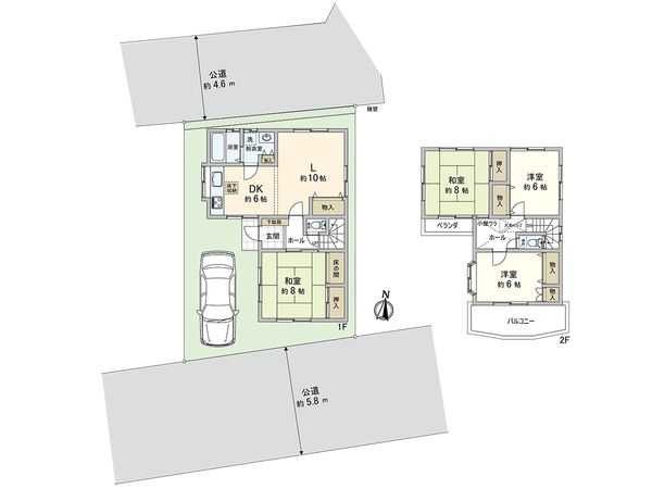 新座市野寺3丁目 戸建 間取図(平面図) 新座市野寺3丁目 戸建 間取図(平面図)