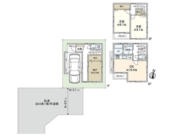 新座市新堀2丁目 戸建 間取図(平面図) 新座市新堀2丁目 戸建 間取図(平面図)