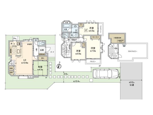 西東京市住吉町1丁目 戸建 間取図(平面図)