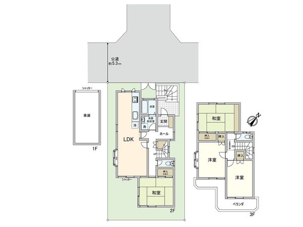 東久留米市浅間町3丁目 戸建 間取図(平面図) 東久留米市浅間町3丁目 戸建 間取図(平面図)