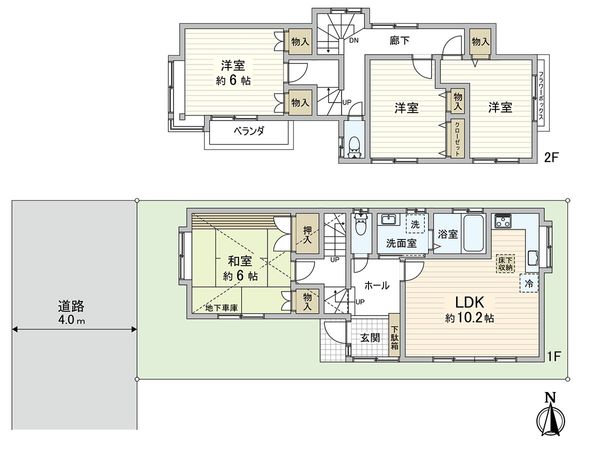 東久留米市金山町1丁目 戸建 間取図(平面図) 東久留米市金山町1丁目 戸建 間取図(平面図)