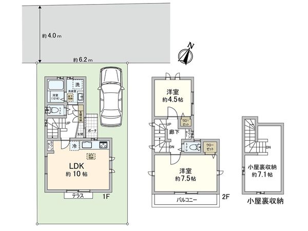 東久留米市野火止2丁目 新築戸建 間取図(平面図) 東久留米市野火止2丁目 新築戸建 間取図(平面図)