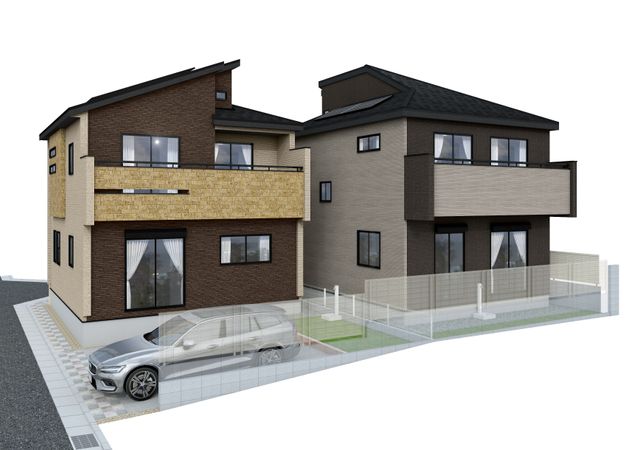 東久留米市南沢5丁目 新築戸建2号棟 外観パース図 東久留米市南沢5丁目 新築戸建2号棟 外観パース図