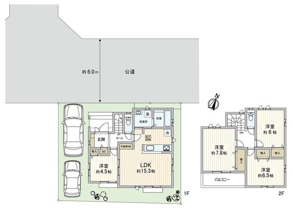 清瀬市竹丘3丁目 新築戸建 間取図(平面図)