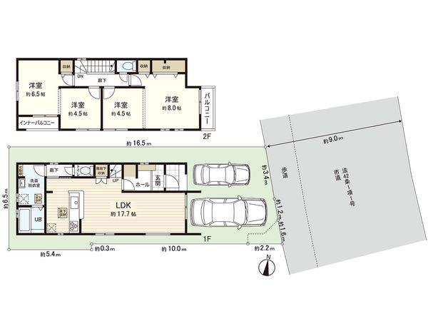 東久留米市中央町1丁目 新築戸建2号棟 間取図(平面図) 東久留米市中央町1丁目 新築戸建2号棟 間取図(平面図)
