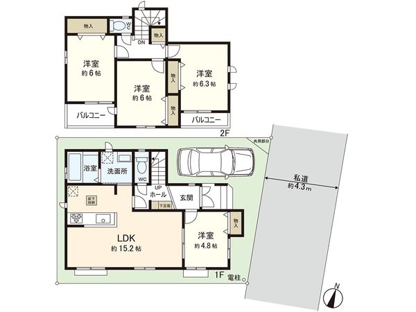 新座市新堀2丁目 新築戸建2号棟 間取図(平面図) 新座市新堀2丁目 新築戸建2号棟 間取図(平面図)