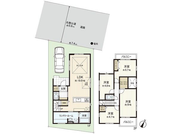 新座市栗原4丁目 新築戸建 間取図(平面図) 新座市栗原4丁目 新築戸建 間取図(平面図)