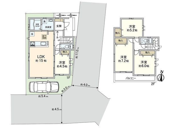 西東京市泉町5丁目 新築戸建 間取図(平面図) 西東京市泉町5丁目 新築戸建 間取図(平面図)