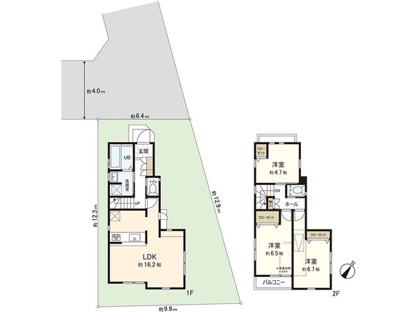 東久留米市小山1丁目 新築戸建 間取図(平面図) 東久留米市小山1丁目 新築戸建 間取図(平面図)
