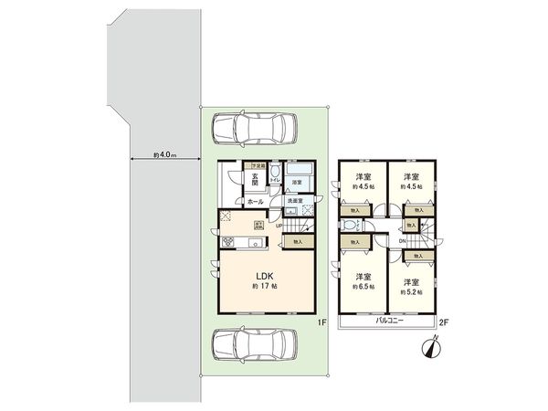 新座市西堀2丁目 新築戸建1号棟 間取図(平面図) 新座市西堀2丁目 新築戸建1号棟 間取図(平面図)