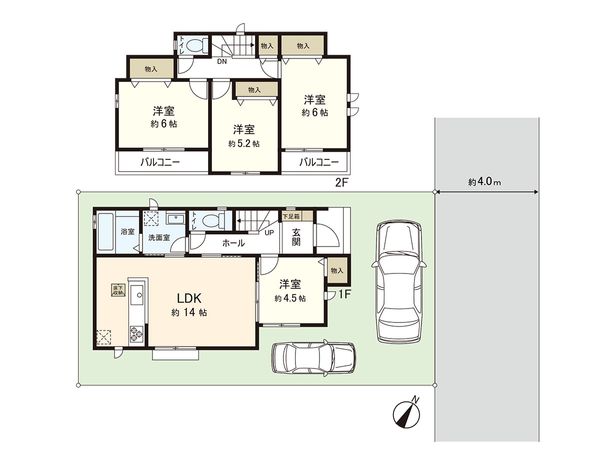 新座市西堀2丁目 新築戸建3号棟 間取図(平面図) 新座市西堀2丁目 新築戸建3号棟 間取図(平面図)