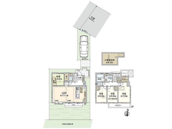 西東京市栄町1丁目 戸建 間取図(平面図) 西東京市栄町1丁目 戸建 間取図(平面図)