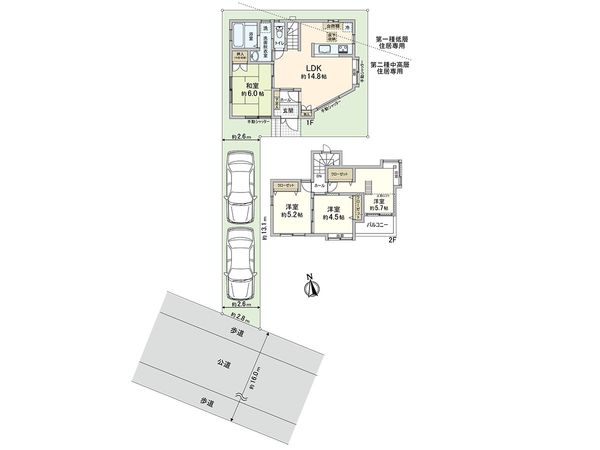東久留米市前沢2丁目 戸建 間取図(平面図)