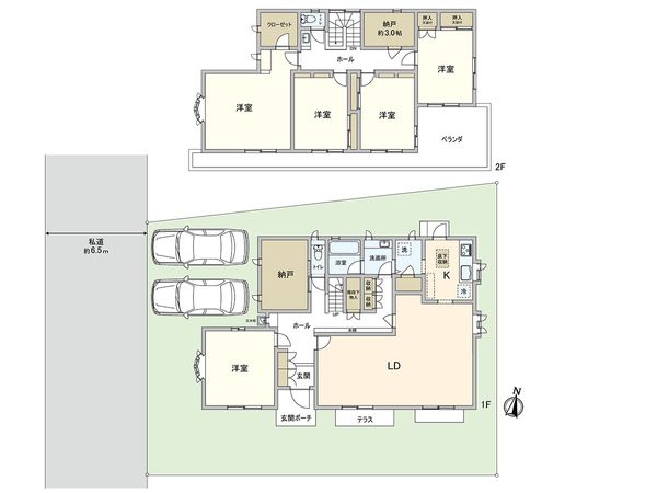 清瀬市中里2丁目 戸建 間取図(平面図) 清瀬市中里2丁目 戸建 間取図(平面図)