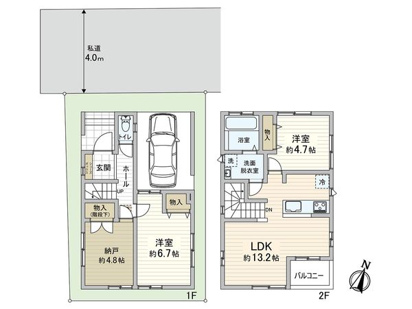 新座市野寺4丁目 戸建 間取図(平面図) 新座市野寺4丁目 戸建 間取図(平面図)