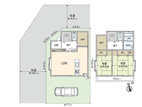 東久留米市南町4丁目 戸建 間取図(平面図) 東久留米市南町4丁目 戸建 間取図(平面図)