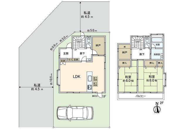 東久留米市南町4丁目 戸建 間取図(平面図) 東久留米市南町4丁目 戸建 間取図(平面図)