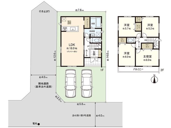 新座市石神5丁目 新築戸建 間取図(平面図) 新座市石神5丁目 新築戸建 間取図(平面図)