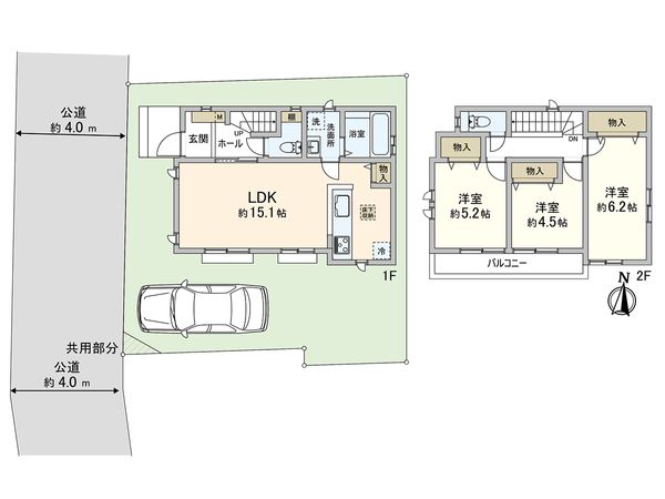 東久留米市神宝町2丁目 新築戸建A号棟 間取図(平面図)