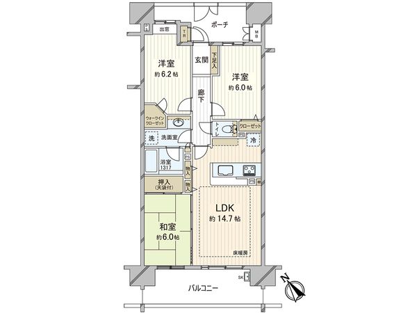 コスモひばりが丘ザ・ガーデンズフォート 間取図(平面図) コスモひばりが丘ザ・ガーデンズフォート 間取図(平面図)