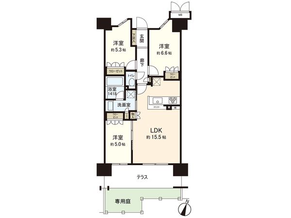 プレミストひばりが丘 間取図(平面図)