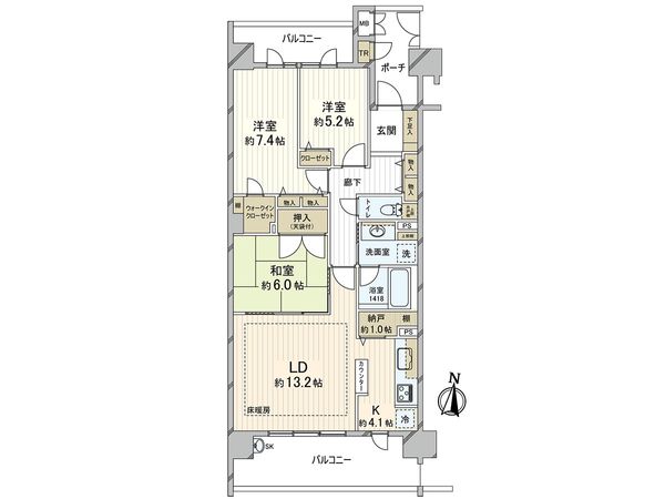 コスモひばりが丘ザ・ガーデンズフォート オーセントヒル 間取図(平面図) コスモひばりが丘ザ・ガーデンズフォート オーセントヒル 間取図(平面図)
