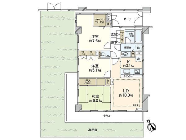 マイキャッスルひばりヶ丘弐番館 間取図(平面図) 間取図(平面図)