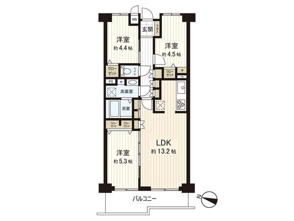 シーアイマンション清瀬 間取図(平面図)