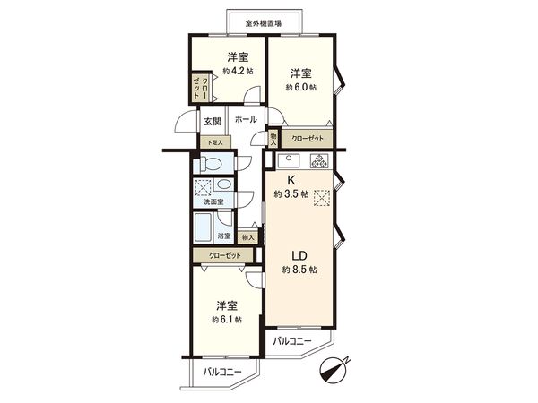 コープ野村花小金井 間取図(平面図) コープ野村花小金井 間取図(平面図)