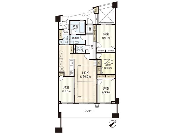 フォレストレイクひばりが丘 C棟 間取図(平面図) 間取図(平面図)