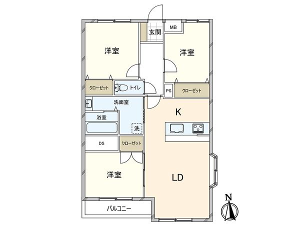 レーヴタケダ清瀬 間取図(平面図) 間取図(平面図)
