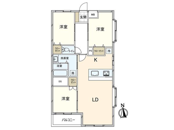 レーヴタケダ清瀬 間取図(平面図) レーヴタケダ清瀬 間取図(平面図)