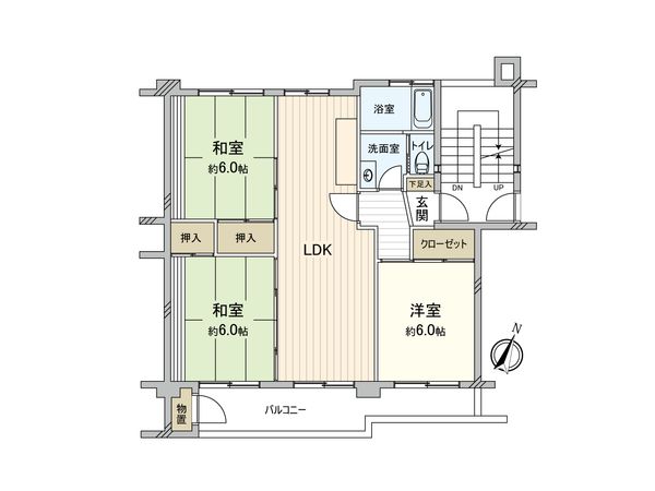 清瀬旭が丘団地 2街区 間取図(平面図) 清瀬旭が丘団地 2街区 間取図(平面図)