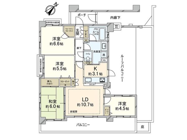 クリオ東久留米駅前 間取図(平面図) クリオ東久留米駅前 間取図(平面図)