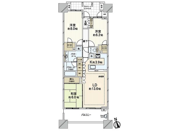 グランジオ武蔵野 間取図(平面図) グランジオ武蔵野 間取図(平面図)