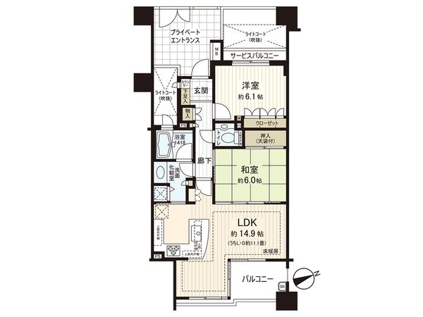 ヌーベルヴィラージュひばり 間取図(平面図) ヌーベルヴィラージュひばり 間取図(平面図)